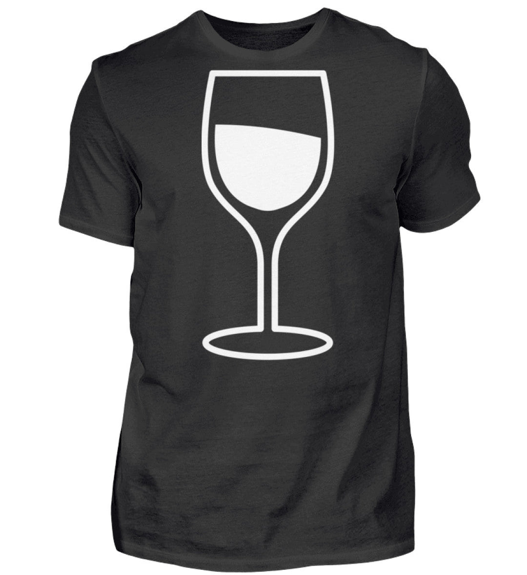 Weinglas – Herren – Schwarz – Motivgröße Groß – originales Shirtee-Mockup