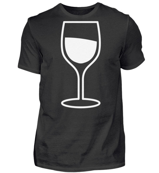 Weinglas – Herren – Schwarz – Motivgröße Groß – originales Shirtee-Mockup