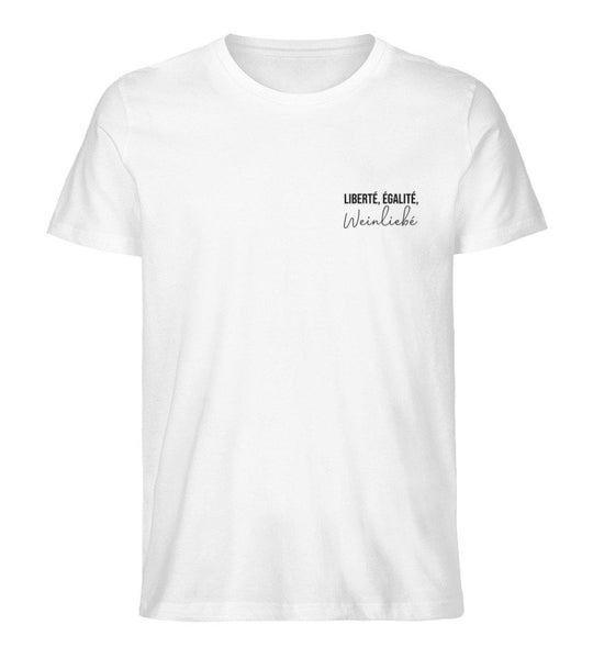 Liberté, Égalité, Weinliebé - Herren Premium T-Shirt - WeinLIEBLING