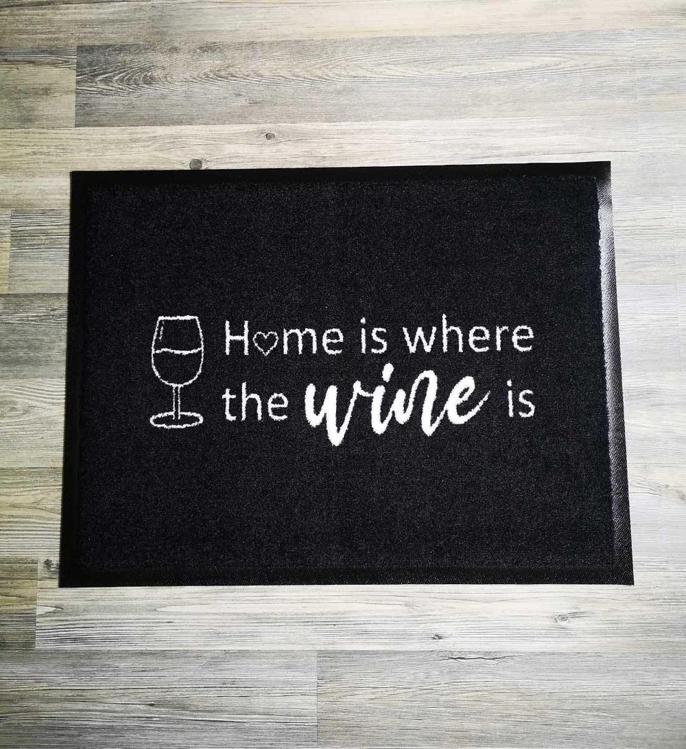 Home is where the wine is Fußmatte - WeinLIEBLING