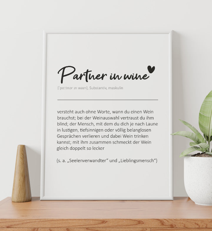 Poster "Partner in wine"