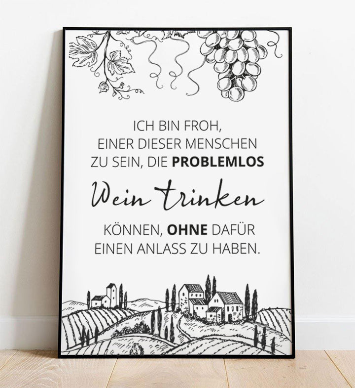 Wein trinken - Poster