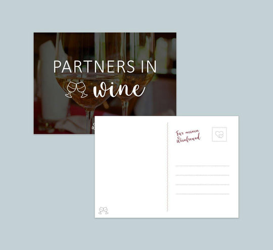 Postkartenset "Partners in wine" (7 Stück) - WeinLIEBLING