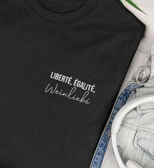 Liberté, Égalité, Weinliebé - Herren Premium T-Shirt - WeinLIEBLING