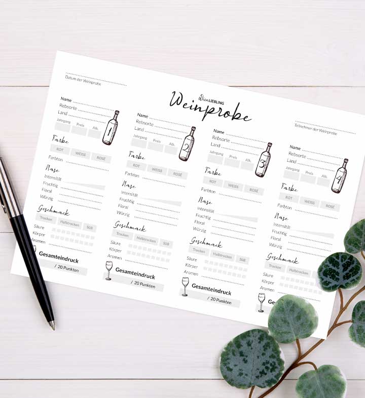 Weinprobe für Zuhause – PDF-Sofortdownload & Last-Minute-Geschenk